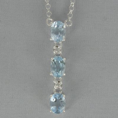 Blue Topaz Drop Pendant