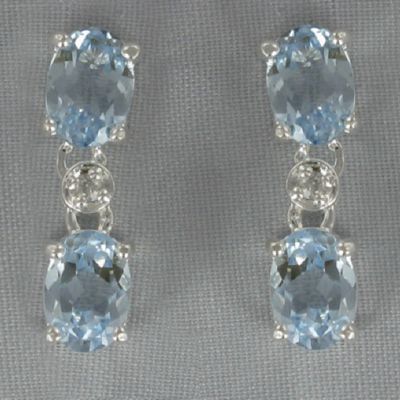 Blue Topaz Drop Earrings