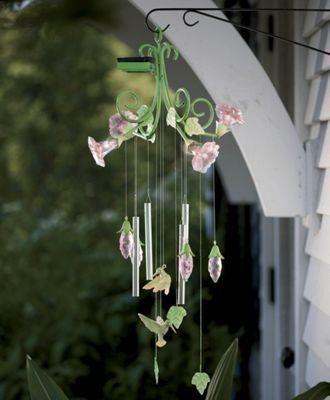 Solar Wind Chime With Hummingbirds