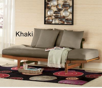 Lounger Sofa Bed Ivory, Red or Green