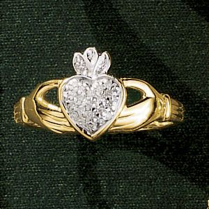 Diamond Claddagh Ring