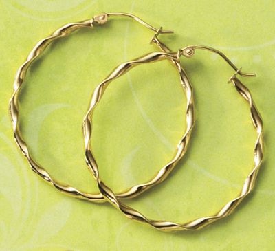 Gold Twist Hoops
