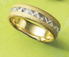 Anillo de oro en dos tonos, 10K