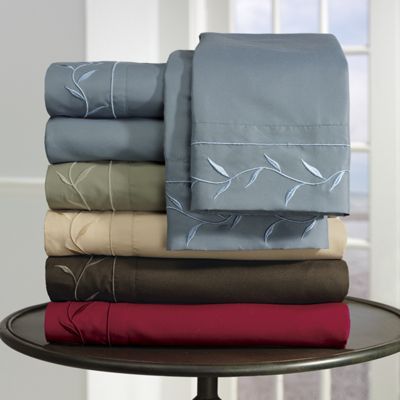 Sheet Set Embroidered Microfiber