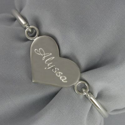 Personalized Heart Bangle