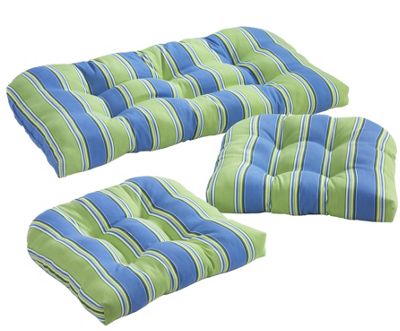 3 Piece Wicker Cushion Set