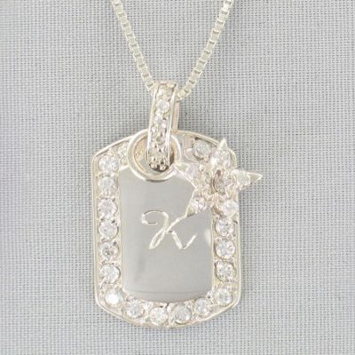 Personalized Dog Tag Star Pendant