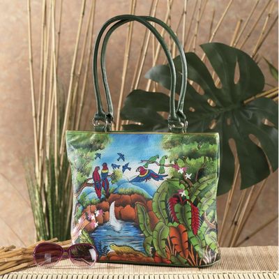 rainforest painted bag