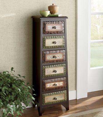 Kynan Scrolled Tall 6 drawer Console