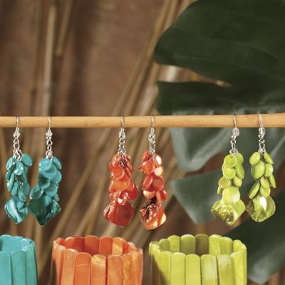 mother of pearl wire earrings