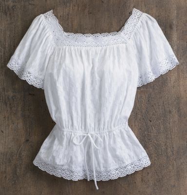 Eyelet Peasant Blouse