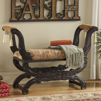 Celeste Hand Carved Bench