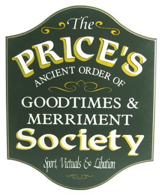 Goodtimes and Merriment Society Sign