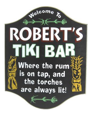 Tiki Bar Welcome Sign