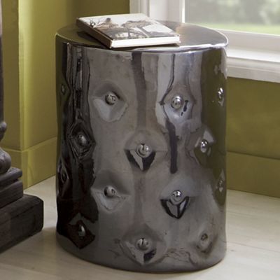 Tufted Ceramic Stool