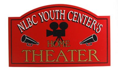 Home Theater Movie Camera Sign