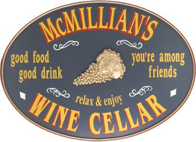 Wine Cellar Oval Sign