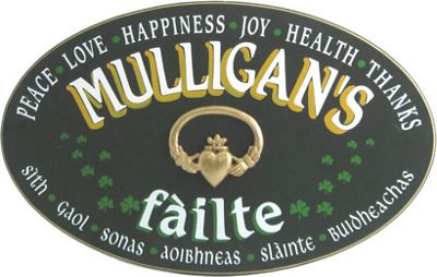 Failte Oval Sign