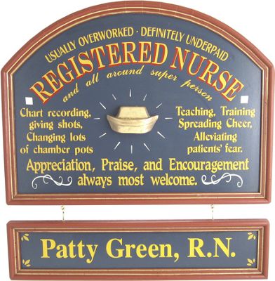Registered Nurse Sign and Nameboard