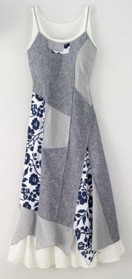 patchwork maxi dress