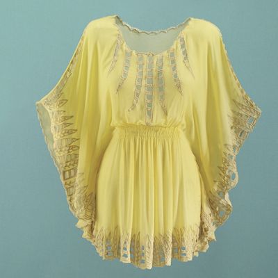 Plus-Size Chiffon Top: Color Yellow