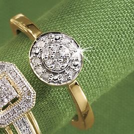 Ring Diamond Double Round Cluster