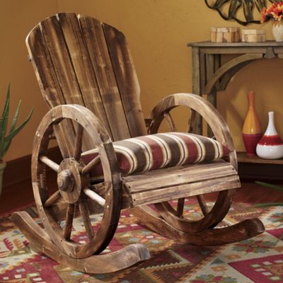 Wagon Wheel Rocker and Sante Fe Spice Cushion