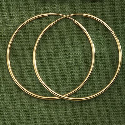 Argollas redondas de oro