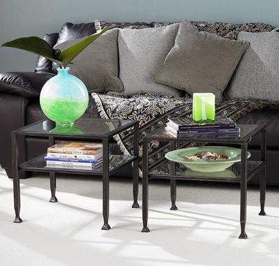 Metal Glass Cocktail Table