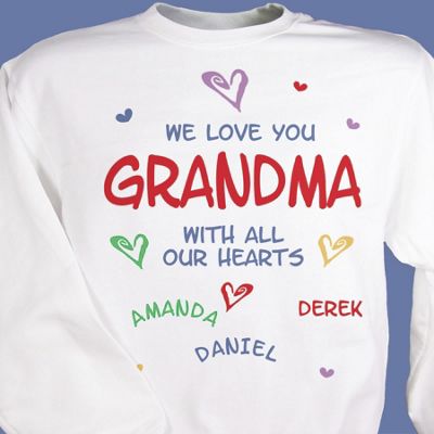 Personalized Sweatshirt All Our Hearts