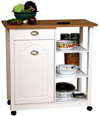 Butcher Block Bin Island