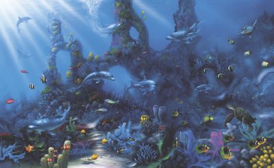 Dolphins Paradise Mural