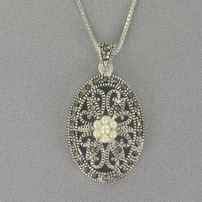 Pendant Sterling Silver Oval