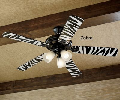 Zebra Cheetah Reversible Ceiling Fan