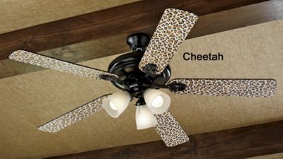 Zebra Cheetah Reversible Ceiling Fan