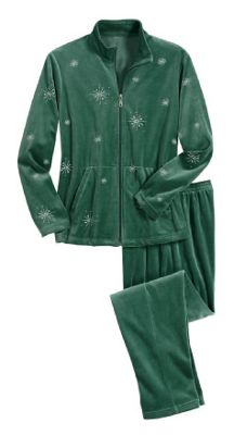 Snowflake 2 Piece Velour Set