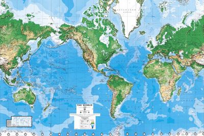 World Map Mural