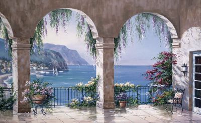Mediterranean Arches Mural