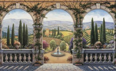Tuscan Villa Mural