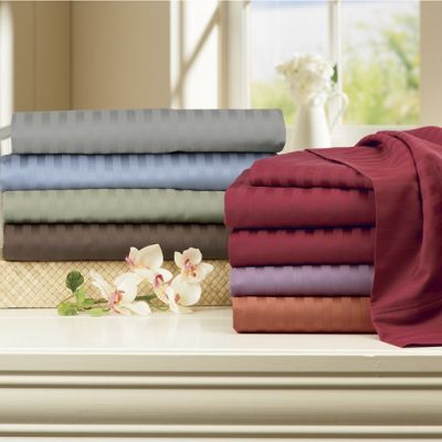 Sheets 400 Thread count egyptian blend damask stripe