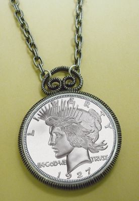 1927 Peace Dollar Replica Pendant