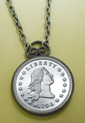 1794 Stella Flowing Hair Dollar Replica Coin Pendant