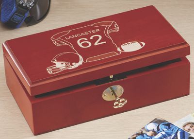 football keepsake box