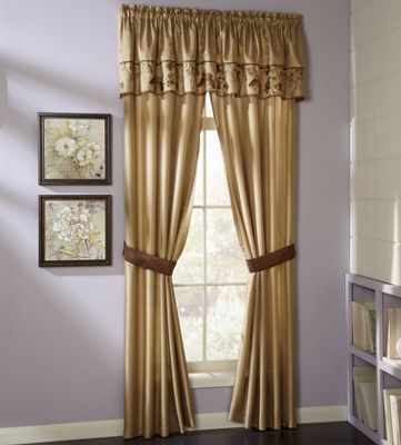 Gold Butterfly Embroidered Window Treatments