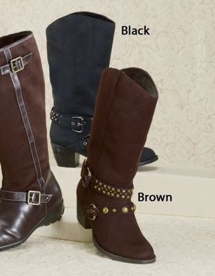 Stud and Buckles Boot By Classique