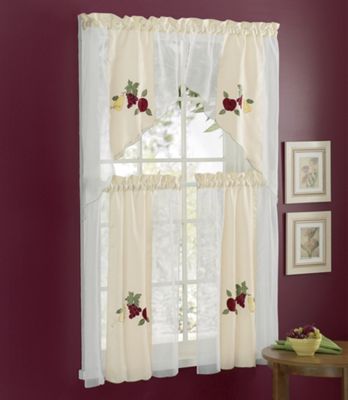 Ambrosia Kitchen Curtains 4 Piece Set