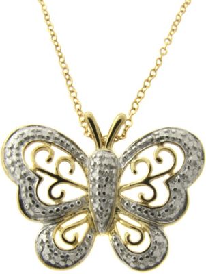 Pendant Butterfly Diamond Accent