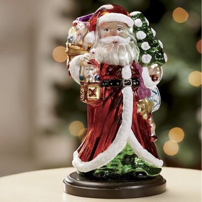 Glass Santa Ornament Figurine