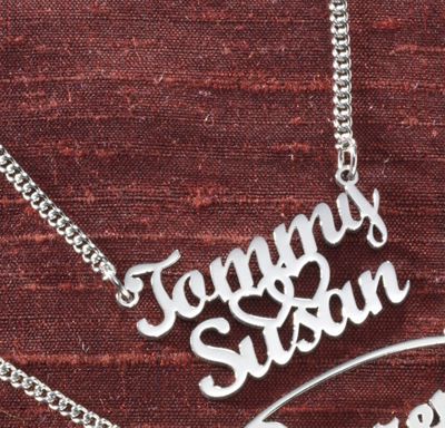 Pendant Stainless Steel CoupleS Two Name