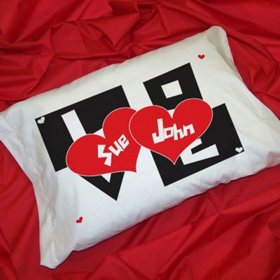 Set Of Two Love Pillowcases